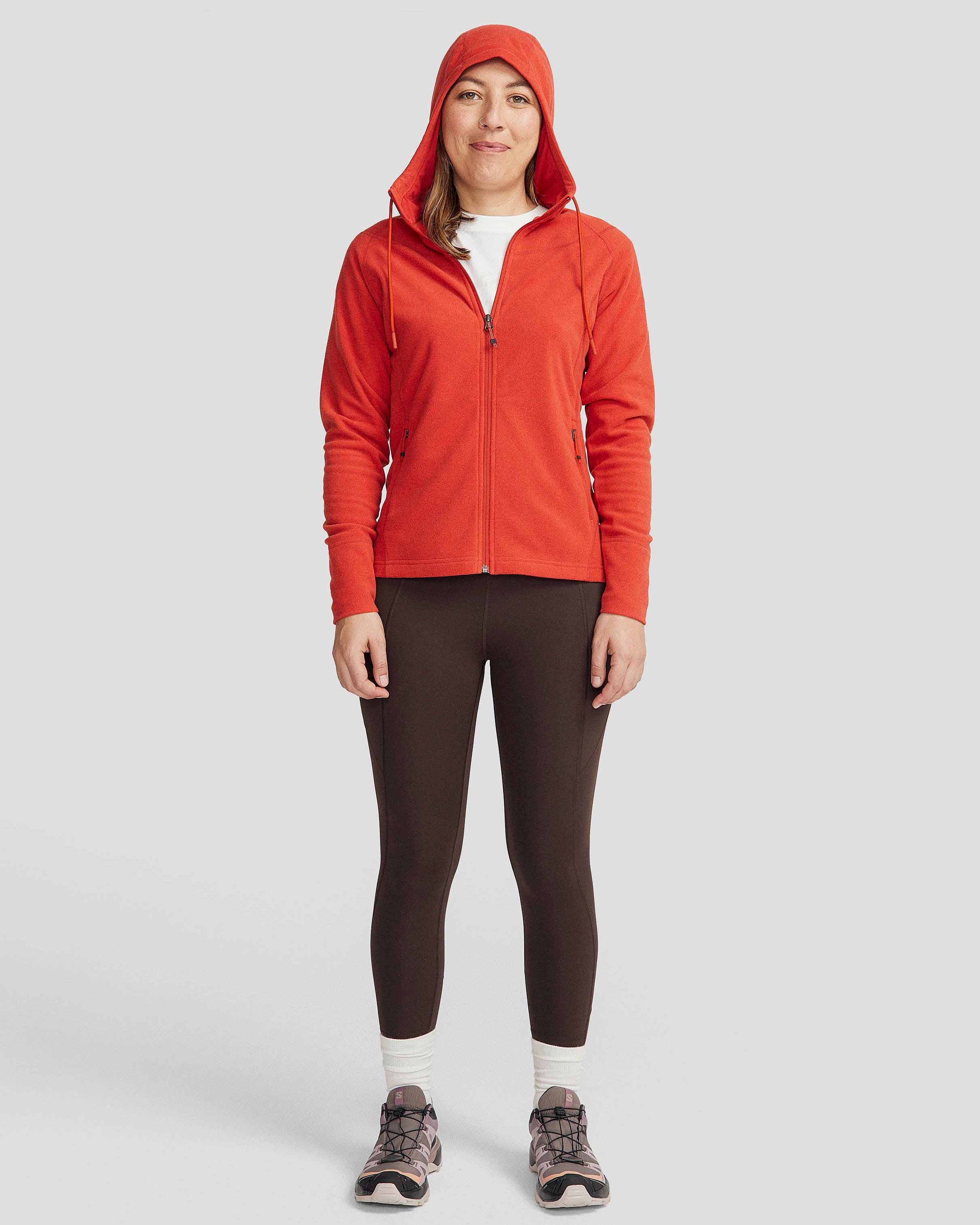 Women's Mt Aspiring Hooded Fleece Jacket  - Spicy Chilli Pepper