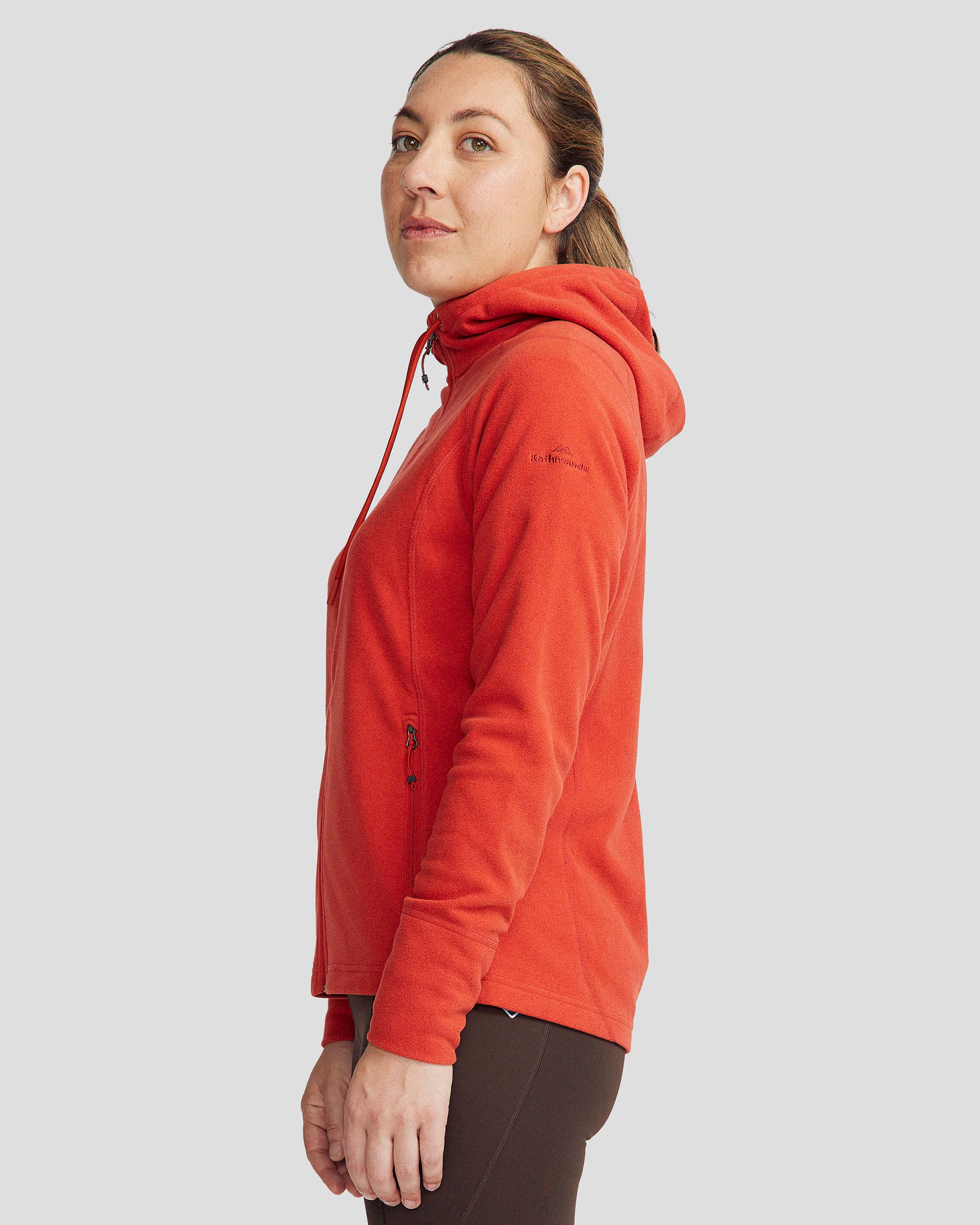 Women's Mt Aspiring Hooded Fleece Jacket  - Spicy Chilli Pepper