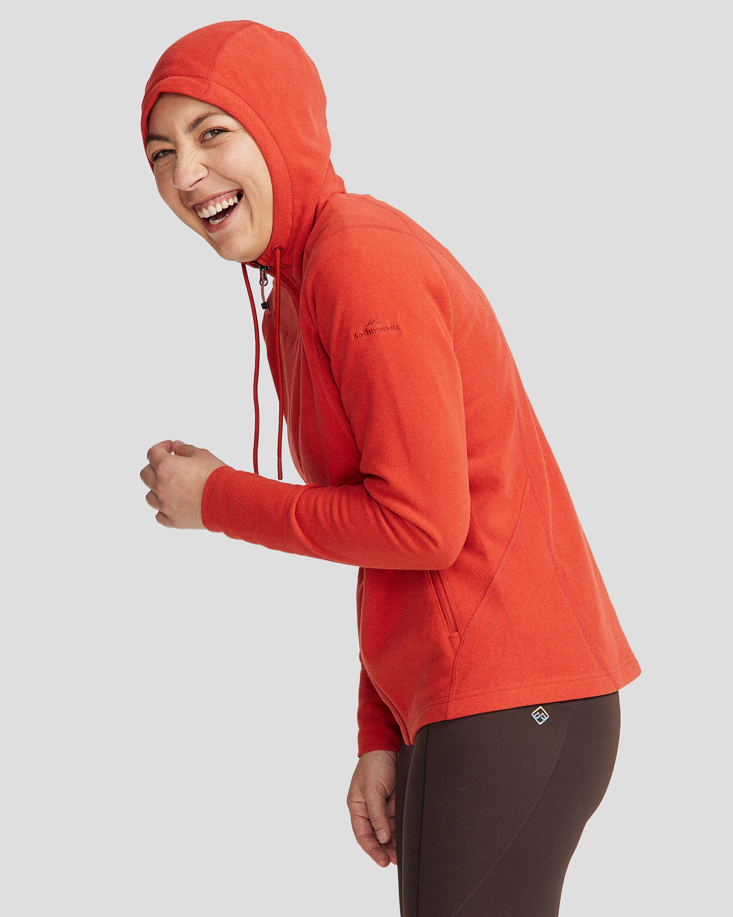 Women's Mt Aspiring Hooded Fleece Jacket  - Spicy Chilli Pepper