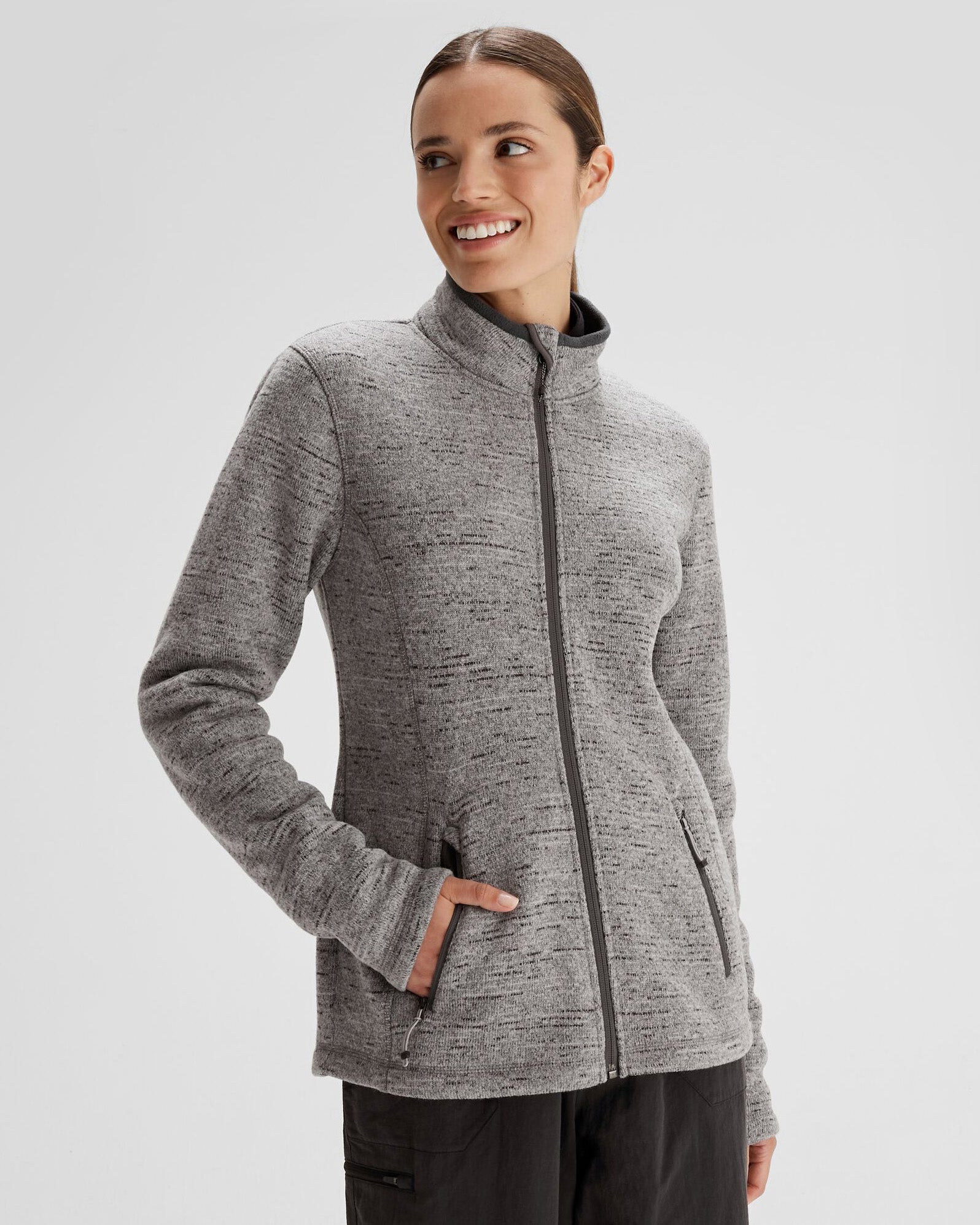Women's Aikman Fleece Jacket - Steel Grey Marle111111232323232